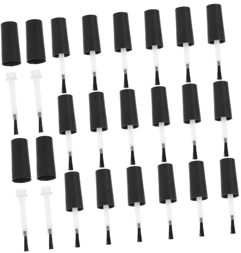 VICASKY 20stücke Nagellackflaschen Pinsel mit Kappen Ersatz Borsten für Gel-nagellackflaschen Leichte Anwendung und Gleichmäßiges Auftragen