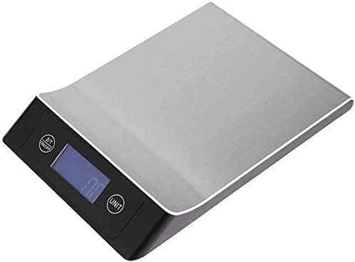 CAFIEDR Bilance elettroniche Bilancia da Cucina Elettronica ad Alta precisione Bilancia Digitale in Acciaio Inossidabile per Alimenti Bilancia per Gioielli Display LCD (Grigio 10kg/1g)