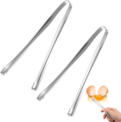 Shimmeroo 2 Stück Servierzange Candybar Zangen Edelstahl Eiswürfelzange Gezahntes Design für Kochen von Lebensmitteln Kuchen Bäckern | Membranentfernerzange mit Zahn-Design, Mehrzweck-Küchenwerkzeug zum Kochen von Lebensmitteln, Kuchen, Bäckern, Gebäck, Köche