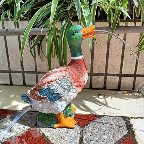 GUQASDV Fontane for laghetti con Pompa, Sputacchiera for laghetto for Piccoli laghetti, Decorazioni for Giochi d'Acqua da Giardino for laghetti Koi, Acquario con circolazione(Green)