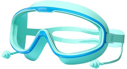 ZYHARUKO Kids Swim Goggles With Earplugs And Nose Clip For Children Teen 3-16 Wide View Swimming Water Frogs Resistant Wide View Children's Swim