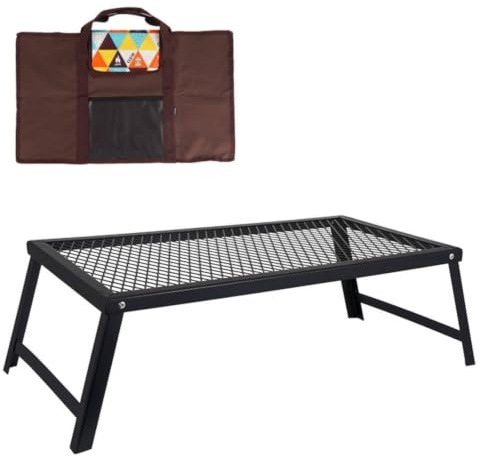 MotiveTech Table Camping avec Plateau en Métallique Portable Table Camping Pliante Légère Meuble pour Campeurs, Pliable avec Sac De Rangement CLS
