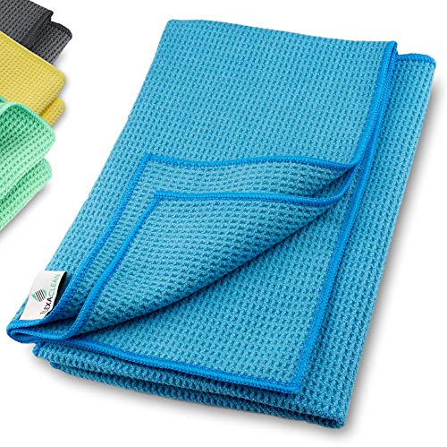ELEXACLEAN Panni in Microfibra DRY MASTER (Set di 2, 60x40 cm, Blu) Panni per Asciugare, Altamente Assorbente
