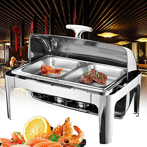 9L Inoxidable Chafing Dish Bandeja para bufé Bandeja De Calentamiento ara catering, buffet, cocina, fiesta, comedor, etc