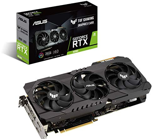 ASUS TUF Gaming NVIDIA GeForce RTX 3090 OC Edition - Tarjeta gráfica PCIe 4.0, 24 GB GDDR6X, HDMI 2.1, DisplayPort 1.4a, rodamientos de Ventilador de Doble Bola