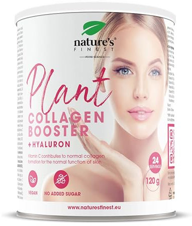 Nature’s Finest Plant Collagen Booster - Vegan Blend with Vitamin C for Normal Collagen Formation and Biotin for Skin - Drink Powder - 120 g