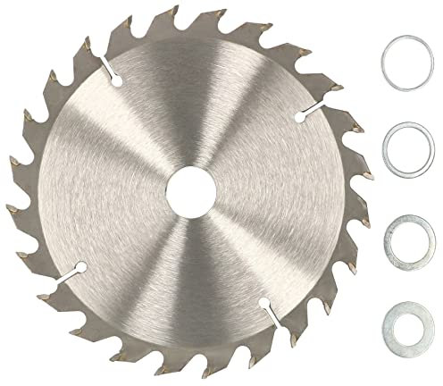 Kotarbau® Lama per sega in metallo duro per taglio del legno, a 24 denti, con diametro da 140 mm + anelli riduttori