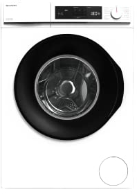 SHARP ES-NFA714BWB-DE Waschmaschine Frontlader/B / 7 kg / 1400 U/min/Advanced Inverter Motor/Allergy Smart / 15 Programme inkl. 15 min Kurzprogramm/AquaStop/Weiß