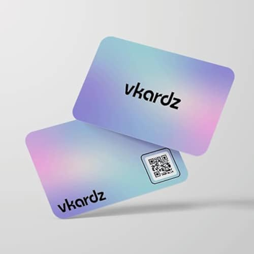 Vkardz - Magic NFC & Smart Digital kontaktlose PVC Visitenkarte || NFC Card || Smart Visitenkarte || Kratzfreie matte Druckkarte mit QR-Code (Milchstraße)