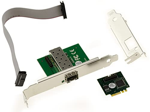 KALEA-INFORMATIQUE M2 E A Key SFP Fibre Gigabit LAN Ethernet 10 100 1000Mbps Netzwerk-Controller-Karte mit Intel Chipsatz WGI210AS. | M.2 E/A Key Netzwerkkarte mit SFP Gigabit Ethernet Glasfaseranschluss basierend auf dem Intel WGI210AS Chipsatz.