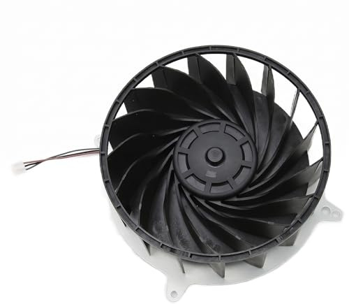 Lüfter für Konsole, 12V 1.9A Interner Lüfter Ersatz 17 Klingen Spielekonsolenkühler für 5