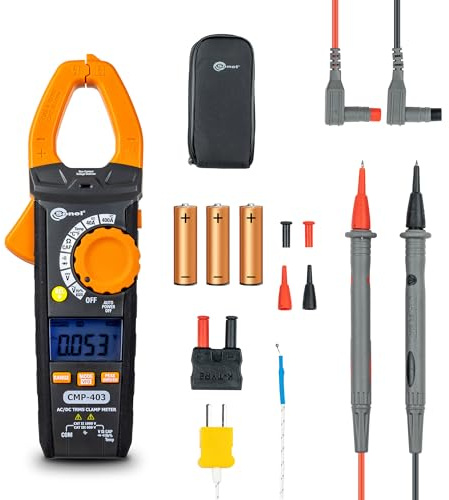 Pinza amperometrica digitale CMP-403 400A, Corrente AC/DC, Tensione AC e VFD, Tensione DC, Resistenza, Frequenza, Capacità (CMP-403)