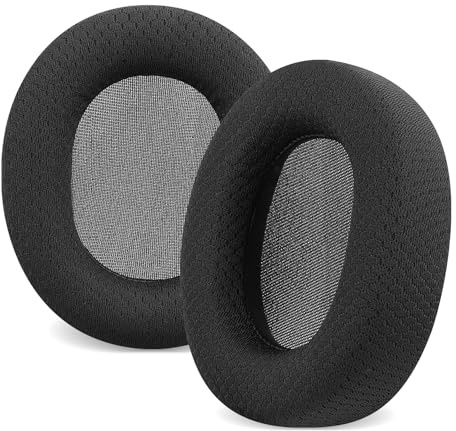 Linkidea SteelSeries Arctis Prime/PRO/ 9X/7/5/3 Kopfhörer, Ersatz-Ohrpolster für Kopfhörer (Mesh Stoff/Schwarz)
