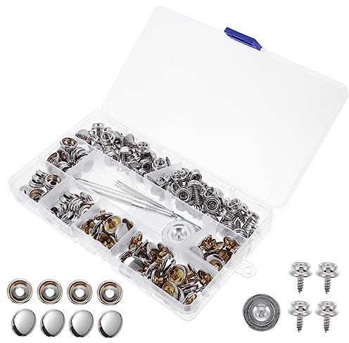 STOBOK 1 Satz große weiße Schnalle Segeltuch-Befestigungsset Segeltuch-Snap-Kit für Boote Planen -Snap-Kit Befestigungsset für Boote verpackt Knopf Yacht Suite Verschluss Kupfer
