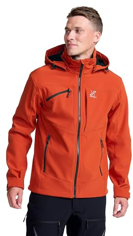 RevolutionRace Hiball Softshell Jacket für Herren, Outdoor Jacke für Wandern, Rooibos Tea, L