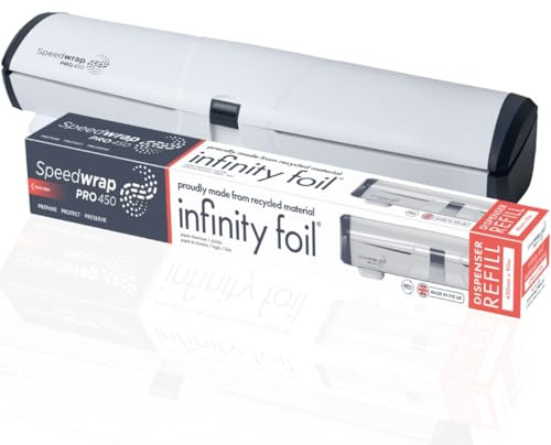 PROWRAP | Speedwrap Pro 450 | High Quality, Foil Dispenser with Cutter | Including 1 Infinity Roll Kit | Ideal for Restaurants or Home Kitchen | Environment-Friendly Food Wrap Solution | 45 CM