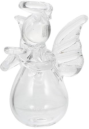 Cabilock Transparenter Mini Glasengelang Ornament Mit Feiner Verarbeitung Vielseitig Als Dekoration Für Schreibtisch Regal Weihnachtsbaum Geeignet Handgefertigt Liebevoll Gestaltet Als Gesc