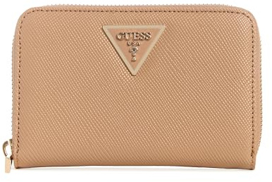 Guess Laurel SLG Medium Zip Around Wallet Beige