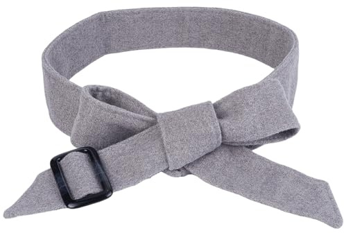 GORGECRAFT Ceinture de Manteau en Laine 1.7m Ceintures de Remplacement pour Trench Coat Ceintures de Pardessus Ceintures Enveloppantes Argentées Ceinture de Manteau en Fausse Laine Ceinture Robe Veste