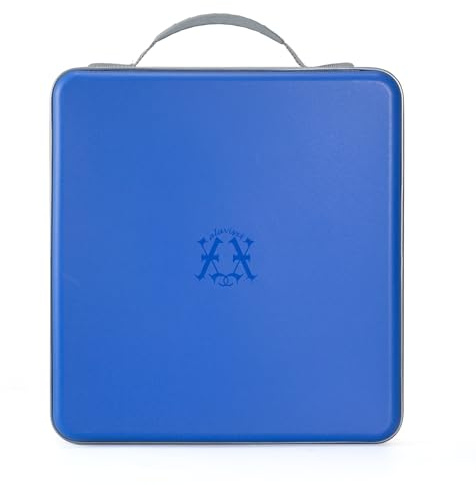 alavisxf xx CD Case, 224 Capacity Hard Plastic CD DVD Case Holder, Portable Large Capacity Disc Storage Organizer Holder for Car, Home, Travel (Blue, 224 Capacity)