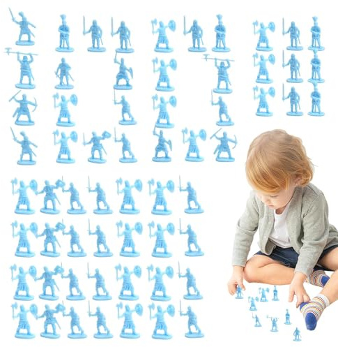 Generisch Zinnsoldaten - Figuren Set - 100x Miniaturen historische Modellstatuen als Brettspiel für Mädchen und für Bildungsprojekte Rollenspiel und Kuchendekoration