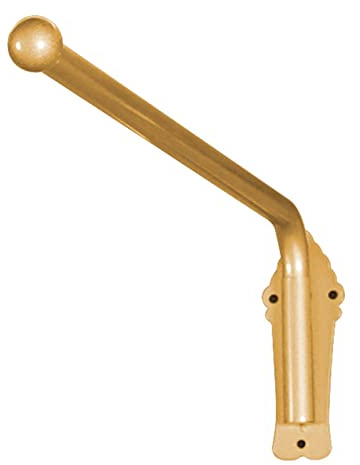 Barra de cortina dorada resistente de 120 cm con remates decorativos, tratamiento de ventana ajustable para entrada, cocina, baño, perfecto para decoración moderna del hogar