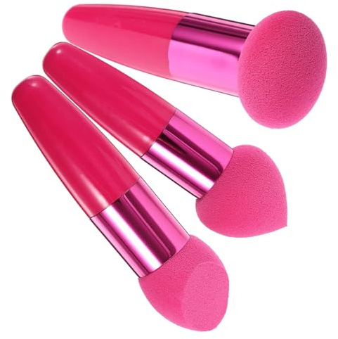 Beauty Sponge 3pezzi in Lattice, Accessorio Cosmetico Creativo | Fit della Curva del Viso, Uso Umido e Secco, Formato Pratico Tre Pezzi