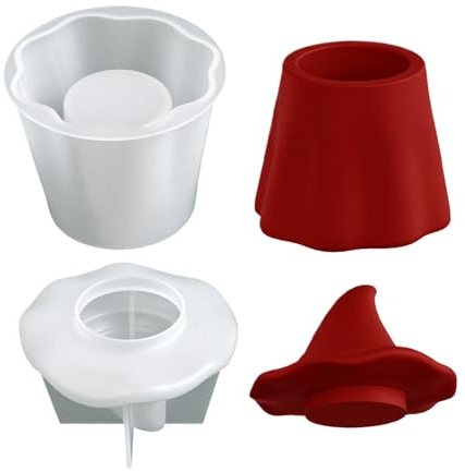 Silicone Ghost Candle Jar Mould, Epoxy Resin Mould for Candy Storage Box with Lid – Reusable for Resin Jars, Jams, Candles, Halloween Decorations, Organisate