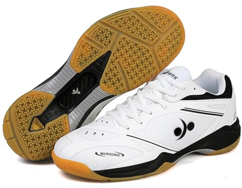Hiuzylqx Scarpe da Pickleball per Uomo, Scarpe da Tennis da Interno Antiscivolo, Leggere per Racquetball, Squash, pallavolo, Pickleball,A,42 EU