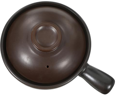 SHOWERORO Cazuela Tradicional de Cerámica de 650 Ml Asa, Resistente a Altas Temperaturas, Olla para Sopa y Arroz, Utensilio de Cocina para Hogar y Restaurantes