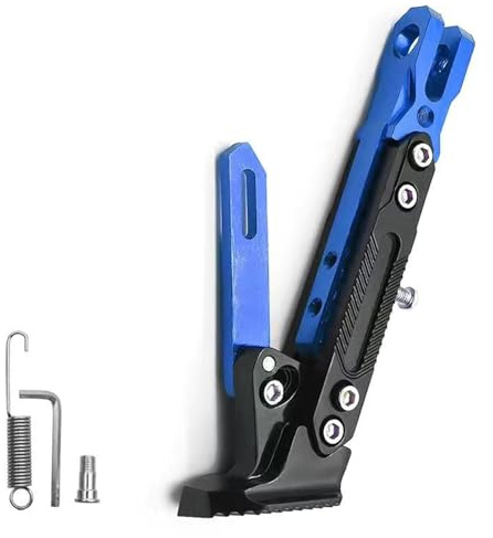 Pata de Cabra para Motocicleta para Voge 500 AC/DS/DSX/R Soporte para Pie de Motocicleta Ajustable Soporte Lateral de Aluminio,Blue