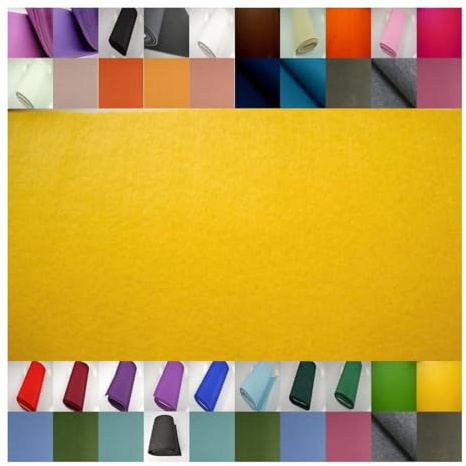 Fabrics-City gelb Bastel Filzstoff 5mm - Dekorations Filz, Bastelarbeit, Kindergarten Taschenfilz, Nadelfilz, Stoff zum Nähen Kleben für DIY Dekoration, 2539