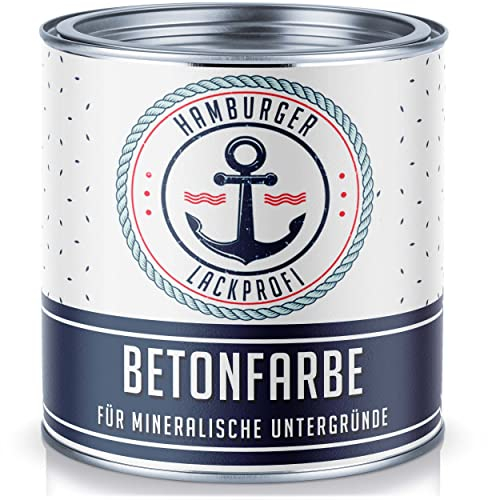 Hamburger Lack-Profi Betonfarbe SEIDENMATT Cremeweiß RAL 9001 Weiß Bodenfarbe Bodenbeschichtung Betonbeschichtung Fassadenfarbe (1 L)