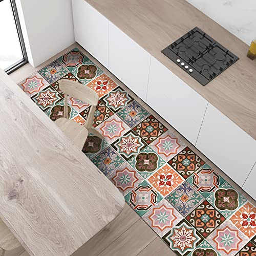 CREARREDA Tappeto Cucina in Vinile Antiscivolo e Lavabile Runner Multiuso Resistente all'usura Passatoia Cucina Antimacchia Adatto da tenere sotto il Lavandino e Fornelli Stampa Made in Italy 100%