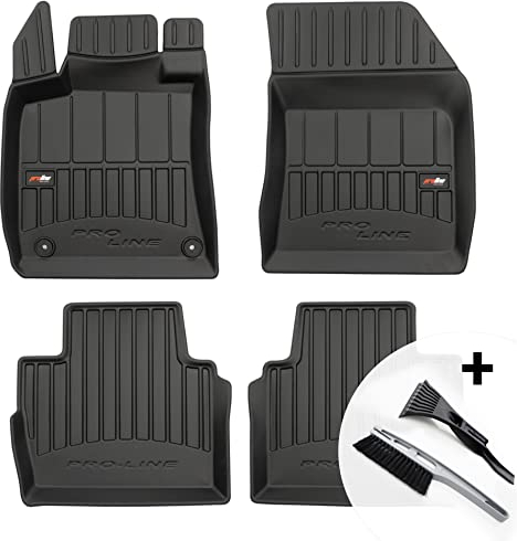 moto-MOLTICO 3D Gummimatten Auto, 4-teiliges Set, Allwetter Gummi Fußmatten, Antirutsch & Wasserfest Autoteppiche - passend für Peugeot 508 II ab 2018