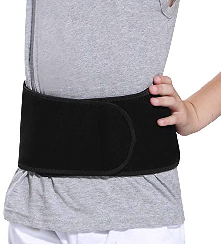 IPENNY Kinder Rückenbandage Nierengurt Rücken Gurt Stretch Nierenwärmer Nierenschutz Atmungsaktiv Rückenstützgürtel Klettverschluss Sommer Winter Wärmer Stütze Sitzhaltung Unterstützung Sport Fahrrad