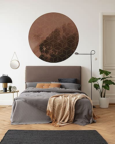 Komar DOT runde und selbstklebende Vlies Fototapete - Adorn - Ø Durchmesser 125 cm - Tapete, Wandtattoo, Schlafzimmer, Wohnzimmer, Wanddeko - D1-085