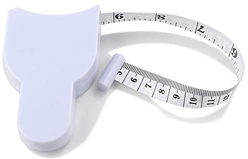 Measure Body Tape, Measure 150 cm Retractable Mini Measuring Tool, Tracker for Weight Loss Body Fat Measurements, Waist/Bra Measurement Kit (One Side CM and One Side INCH)