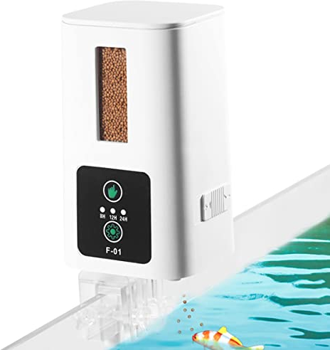 Caffney Automatic Fish Food Dispenser - Intelligent Timing Aquarium Tank Timer With 400ml Large Capacity Electric Food Dispenser