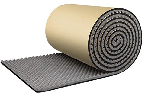 HARICSET 7cm Dick Schaumstoffplatte Akustikschaumstoff Fliesen Keil Wedge Dämmung Wanddeko Noppenschaumstoff Breitbandabsorber Decke Foam Feuerhemmend(Color:Grau)