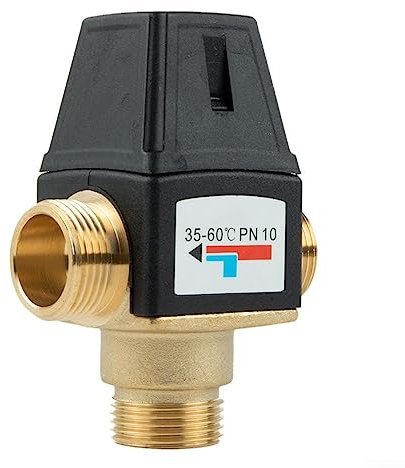 Thermostatmischerventil, 3-Wege-Thermostat-Mischventil, Duschtemperaturregelsystem, 35-60 °C Außengewinde, DN20