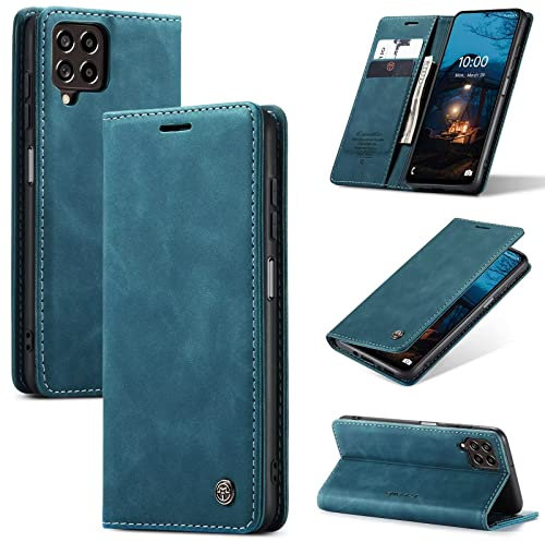 xinyunew Funda Compatible para Motorola Moto Edge 40 Neo Carcasa con Flip Case Cover Cuero Magnético Plegable Carter Soporte Prueba de Golpes Caso-Azul