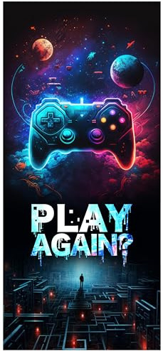 wandmotiv24 Türtapete Controller, Gaming, Spruch 90 x 200cm (B x H) - Dekorfolie selbstklebend Sticker für Türen, Türfolie, Aufkleber, M1500