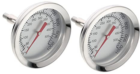 Mikinona 2stücke Grillthermometer Bimetall Für Backofen Multifunktionskochthermometer Haushaltsbackthermometer Sofortige Temperaturmessung Platzsparend Und Langlebig