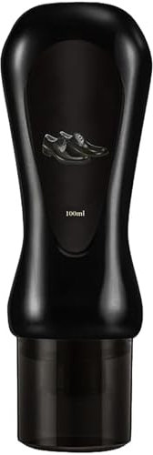 KMANGMAN 100ml Lucido per Scarpe,Vernice per Scarpe,Vernice per Scarpe in Pelle,Pulizia Scarpe a Base d'acqua,con Applicatore,Nutre,Protegge per Pelli,Nero