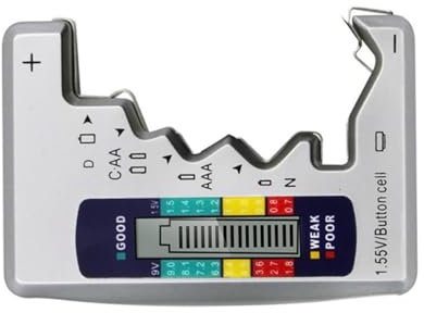 Uonlytech Battery Cell Tester Portable Abs Design Lcd Display for Easy Reading Coded for Power Levels Battery Models