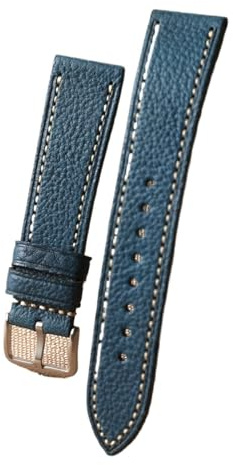 DKWOIS Correa de reloj de piel de vaca italiana hecha a mano, correa de reloj de expresión toscana de 18, 20 y 22mm, pulsera Vintage marrón y negra for hombre, estilo Retro(A Color,22mm)