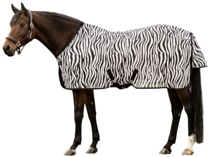 Waldhausen Fliegendecke Zebra mit Kreuzgurten, 145 cm