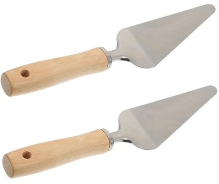 UTHCLO Pala para Pizza y Pasteles de Madera 2 Piezas Espátula Antideslizante para Hornear Accesorios de Cocina