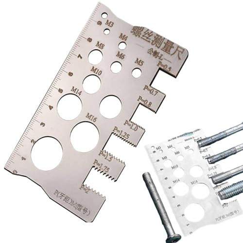 Misuratore del passo della filettatura, strumenti di misurazione delle viti - Strumento di controllo preciso professionale per la misurazione di viti filettate